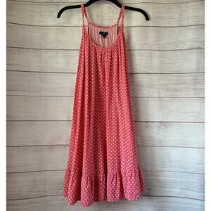 Gap Pink and White Diamond Floral Pattern Cami Dress Spaghetti Straps Size Large
